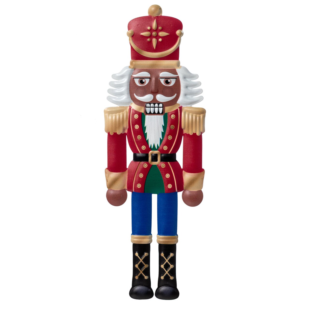 Classic 12″ African Amaerican Nutcracker Metal Wall Décor – Embossed Holiday Hanger